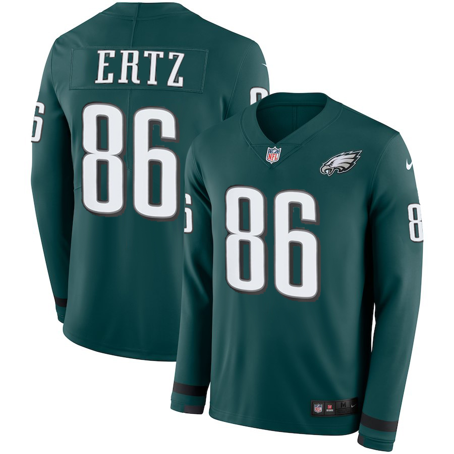 Men Philadelphia Eagles #86 Ertz green Limited NFL Nike Therma Long Sleeve Jersey->women nfl jersey->Women Jersey